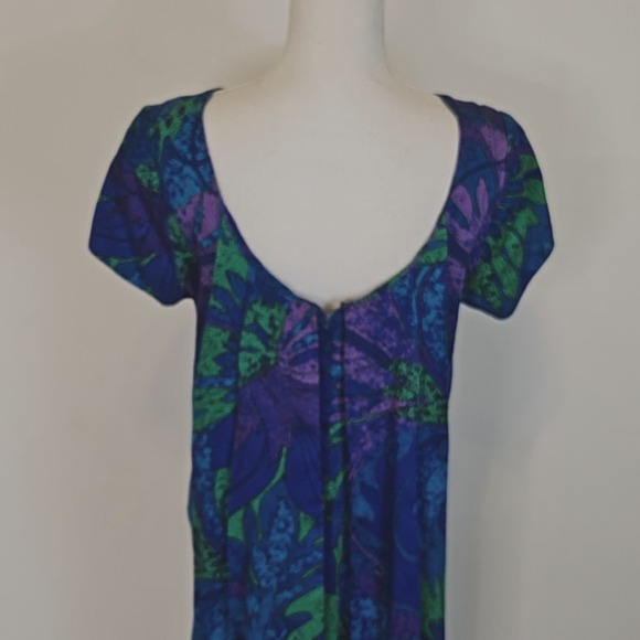 Vintage Sun Fashions of Hawaii Purple Maxi  Cape Dress size L - Picture 5 of 10